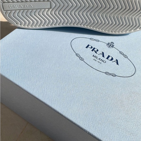 Prada Macro Sneakers new never used bought as a size 8.5 fits 7.5 - Picture 6 of 7